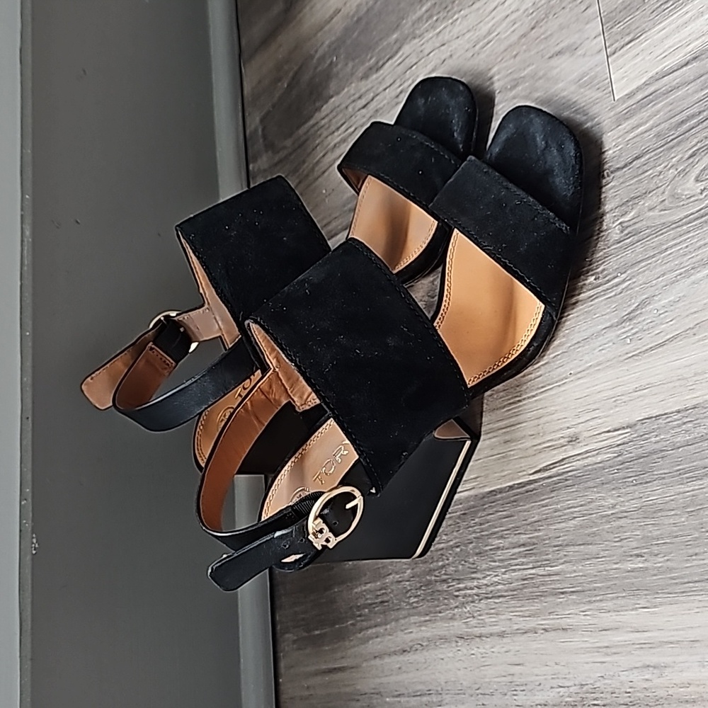 Tory Burch Selby 75mm Block Heeled Sandal Black - Size 8 (US)